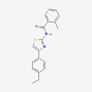 N-[4-(4-ethylphenyl)-1,3-thiazol-2-yl]-2-methylbenzamide