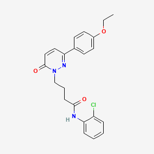 molecular formula C22H22ClN3O3 B2845033 N-(2-氯苯基)-4-(3-(4-乙氧基苯基)-6-氧代吡啶-1(6H)-基)丁酰胺 CAS No. 946267-16-9