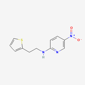 molecular formula C11H11N3O2S B2845034 5-硝基-N-(2-(2-噻吩基)乙基)吡啶-2-胺 CAS No. 879035-07-1