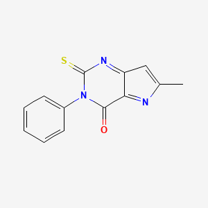 6-Methyl-3-phenyl-2-thioxo-1,2,3,5-tetrahydro-pyrrolo[3,2-d]pyrimidin-4-one