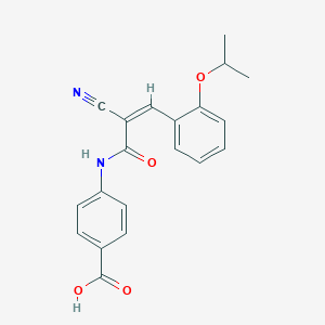 4-[[(Z)-2-cyano-3-(2-propan-2-yloxyphenyl)prop-2-enoyl]amino]benzoic acid