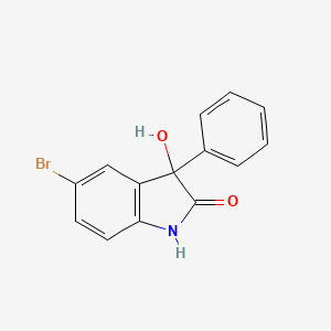 molecular formula C14H10BrNO2 B2845064 5-溴-3-羟基-3-苯基-1,3-二氢-2H-吲哚-2-酮 CAS No. 728011-10-7