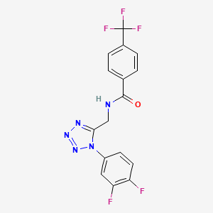 N-((1-(3,4-difluorophenyl)-1H-tetrazol-5-yl)methyl)-4-(trifluoromethyl)benzamide