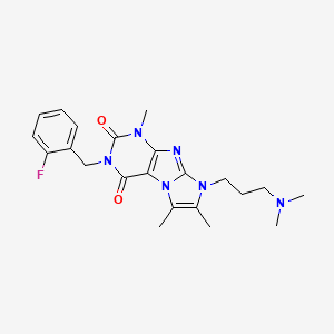 8-(3-(dimethylamino)propyl)-3-(2-fluorobenzyl)-1,6,7-trimethyl-1H-imidazo[2,1-f]purine-2,4(3H,8H)-dione