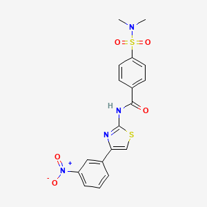 4-(dimethylsulfamoyl)-N-[4-(3-nitrophenyl)-1,3-thiazol-2-yl]benzamide