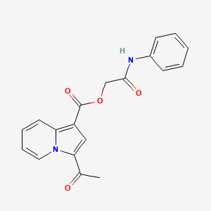 molecular formula C19H16N2O4 B2845074 2-Oxo-2-(phenylamino)ethyl 3-acetylindolizine-1-carboxylate CAS No. 899949-48-5