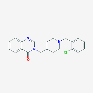 3-[[1-[(2-Chlorophenyl)methyl]piperidin-4-yl]methyl]quinazolin-4-one