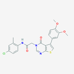N-(4-chloro-2-methylphenyl)-2-(5-(3,4-dimethoxyphenyl)-4-oxothieno[2,3-d]pyrimidin-3(4H)-yl)acetamide