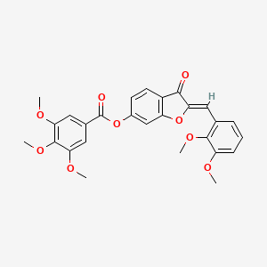 (Z)-2-(2,3-dimethoxybenzylidene)-3-oxo-2,3-dihydrobenzofuran-6-yl 3,4,5-trimethoxybenzoate