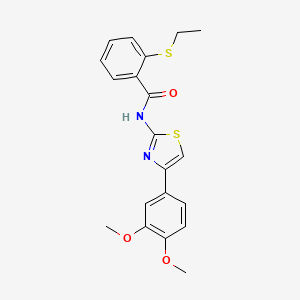 molecular formula C20H20N2O3S2 B2845094 N-(4-(3,4-dimethoxyphenyl)thiazol-2-yl)-2-(ethylthio)benzamide CAS No. 922689-79-0