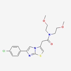 2-(6-(4-chlorophenyl)imidazo[2,1-b]thiazol-3-yl)-N,N-bis(2-methoxyethyl)acetamide