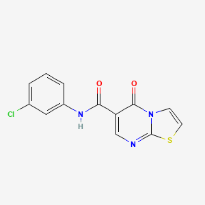 molecular formula C13H8ClN3O2S B2845116 N-(3-chlorophenyl)-5-oxo-5H-[1,3]thiazolo[3,2-a]pyrimidine-6-carboxamide CAS No. 851943-90-3