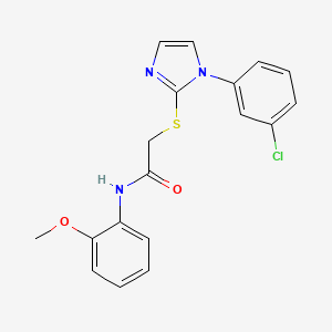 2-((1-(3-chlorophenyl)-1H-imidazol-2-yl)thio)-N-(2-methoxyphenyl)acetamide