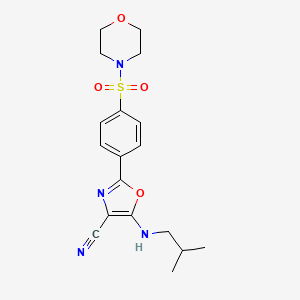 5-(Isobutylamino)-2-(4-(morpholinosulfonyl)phenyl)oxazole-4-carbonitrile