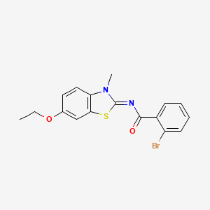 (E)-2-bromo-N-(6-ethoxy-3-methylbenzo[d]thiazol-2(3H)-ylidene)benzamide