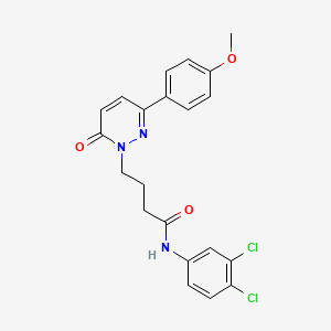 molecular formula C21H19Cl2N3O3 B2845139 N-(3,4-dichlorophenyl)-4-(3-(4-methoxyphenyl)-6-oxopyridazin-1(6H)-yl)butanamide CAS No. 953210-86-1