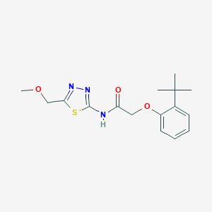 2-(2-tert-butylphenoxy)-N-[5-(methoxymethyl)-1,3,4-thiadiazol-2-yl]acetamide