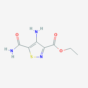 molecular formula C7H9N3O3S B2845142 Ethyl 4-amino-5-carbamoylisothiazole-3-carboxylate CAS No. 890094-03-8