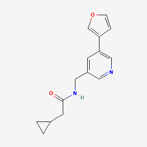 2-cyclopropyl-N-((5-(furan-3-yl)pyridin-3-yl)methyl)acetamide