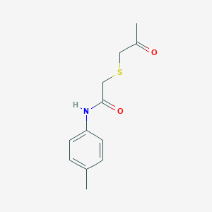 molecular formula C12H15NO2S B284516 2-((2-oxopropyl)thio)-N-(p-tolyl)acetamide 