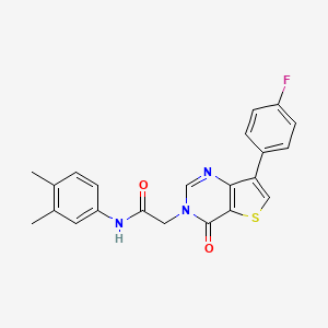 N-(3,4-dimethylphenyl)-2-[7-(4-fluorophenyl)-4-oxothieno[3,2-d]pyrimidin-3(4H)-yl]acetamide