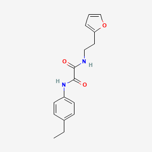 molecular formula C16H18N2O3 B2845174 N'-(4-ethylphenyl)-N-[2-(furan-2-yl)ethyl]oxamide CAS No. 898374-37-3