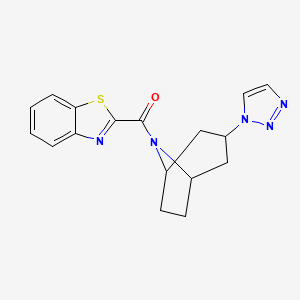 2-[3-(1H-1,2,3-triazol-1-yl)-8-azabicyclo[3.2.1]octane-8-carbonyl]-1,3-benzothiazole