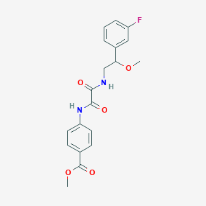 molecular formula C19H19FN2O5 B2845185 甲基4-(2-((2-(3-氟苯基)-2-甲氧基乙基)氨基)-2-氧代乙酰胺基)苯甲酸甲酯 CAS No. 1797338-12-5
