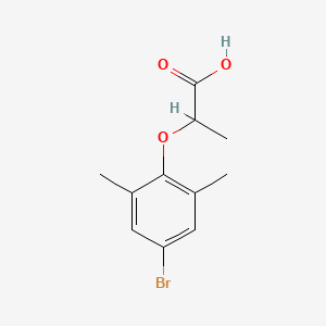 molecular formula C11H13BrO3 B2845188 2-(4-溴-2,6-二甲基苯氧基)丙酸 CAS No. 881590-57-4