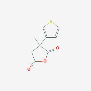 molecular formula C9H8O3S B2845205 3-Methyl-3-(thiophen-3-yl)oxolane-2,5-dione CAS No. 1248465-86-2