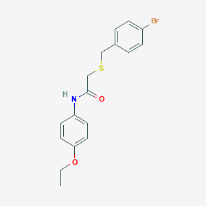 molecular formula C17H18BrNO2S B284521 2-((4-bromobenzyl)thio)-N-(4-ethoxyphenyl)acetamide 