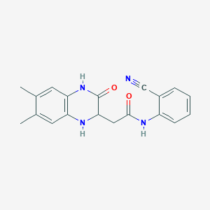 molecular formula C19H18N4O2 B2845210 N-(2-氰基苯基)-2-(6,7-二甲基-3-氧代-1,2,3,4-四氢喹诺啉-2-基)乙酰胺 CAS No. 1008242-85-0