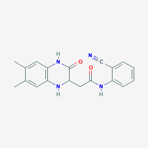 N-(2-cyanophenyl)-2-(6,7-dimethyl-3-oxo-1,2,3,4-tetrahydroquinoxalin-2-yl)acetamide