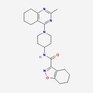 molecular formula C22H29N5O2 B2845216 N-(1-(2-methyl-5,6,7,8-tetrahydroquinazolin-4-yl)piperidin-4-yl)-4,5,6,7-tetrahydrobenzo[d]isoxazole-3-carboxamide CAS No. 2034411-54-4