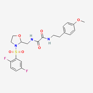 N1-((3-((2,5-difluorophenyl)sulfonyl)oxazolidin-2-yl)methyl)-N2-(4-methoxyphenethyl)oxalamide