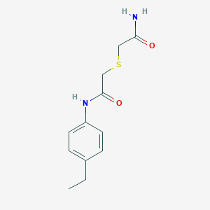 2-[(2-amino-2-oxoethyl)sulfanyl]-N-(4-ethylphenyl)acetamide