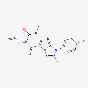 3-allyl-8-(4-bromophenyl)-1,7-dimethyl-1H-imidazo[2,1-f]purine-2,4(3H,8H)-dione