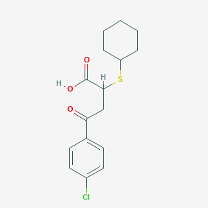 molecular formula C16H19ClO3S B2845242 4-(4-氯苯基)-2-(环己基硫基)-4-氧代丁酸 CAS No. 328263-32-7