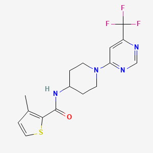 3-methyl-N-{1-[6-(trifluoromethyl)pyrimidin-4-yl]piperidin-4-yl}thiophene-2-carboxamide
