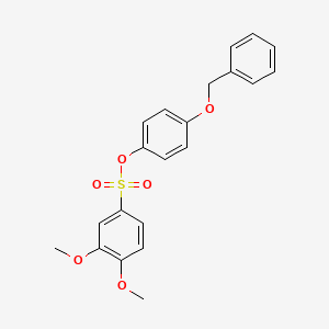 4-(Benzyloxy)phenyl 3,4-dimethoxybenzenesulfonate