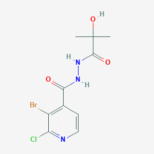 3-Bromo-2-chloro-N'-(2-hydroxy-2-methylpropanoyl)pyridine-4-carbohydrazide