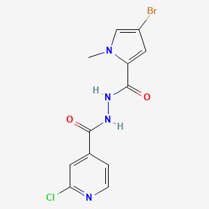 molecular formula C12H10BrClN4O2 B2845252 N'-(4-bromo-1-methyl-1H-pyrrole-2-carbonyl)-2-chloropyridine-4-carbohydrazide CAS No. 1325176-04-2