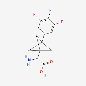 molecular formula C13H12F3NO2 B2845263 2-Amino-2-[3-(3,4,5-trifluorophenyl)-1-bicyclo[1.1.1]pentanyl]acetic acid CAS No. 2287268-03-3