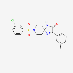 8-((3-Chloro-4-methylphenyl)sulfonyl)-3-(m-tolyl)-1,4,8-triazaspiro[4.5]dec-3-en-2-one