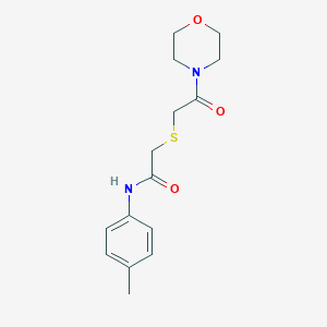 molecular formula C15H20N2O3S B284527 N-(4-methylphenyl)-2-{[2-(4-morpholinyl)-2-oxoethyl]sulfanyl}acetamide 