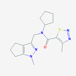 N-cyclopentyl-4-methyl-N-((1-methyl-1,4,5,6-tetrahydrocyclopenta[c]pyrazol-3-yl)methyl)-1,2,3-thiadiazole-5-carboxamide