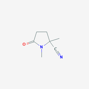 molecular formula C7H10N2O B2845273 1,2-二甲基-5-氧代吡咯啉-2-羧腈 CAS No. 857423-23-5
