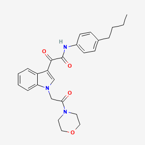 molecular formula C26H29N3O4 B2845279 N-(4-丁基苯基)-2-(1-(2-吗啉-2-氧代乙基)-1H-吲哚-3-基)-2-氧代乙酰胺 CAS No. 872857-18-6