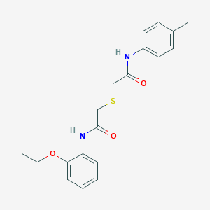 2-{[2-(2-ethoxyanilino)-2-oxoethyl]sulfanyl}-N-(4-methylphenyl)acetamide