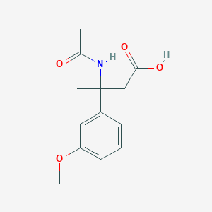 molecular formula C13H17NO4 B2845287 3-Acetamido-3-(3-methoxyphenyl)butanoic acid CAS No. 2038632-04-9